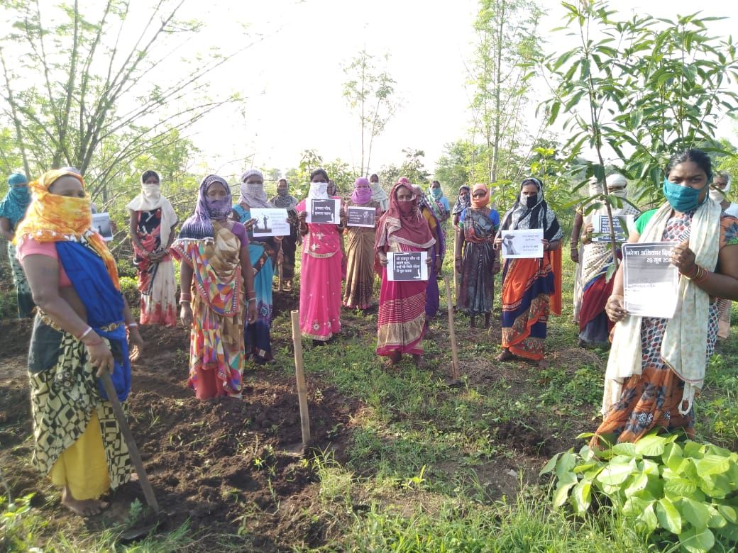 MGNREGA workers demand Rs. 600 as minimum daily wage rate, besides 200 days of employment and strict implementation of locally planned works